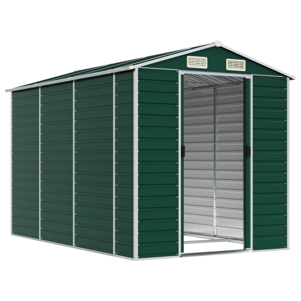 Tuinhuis Groen 191x300x198 cm Gegalvaniseerd Staal
