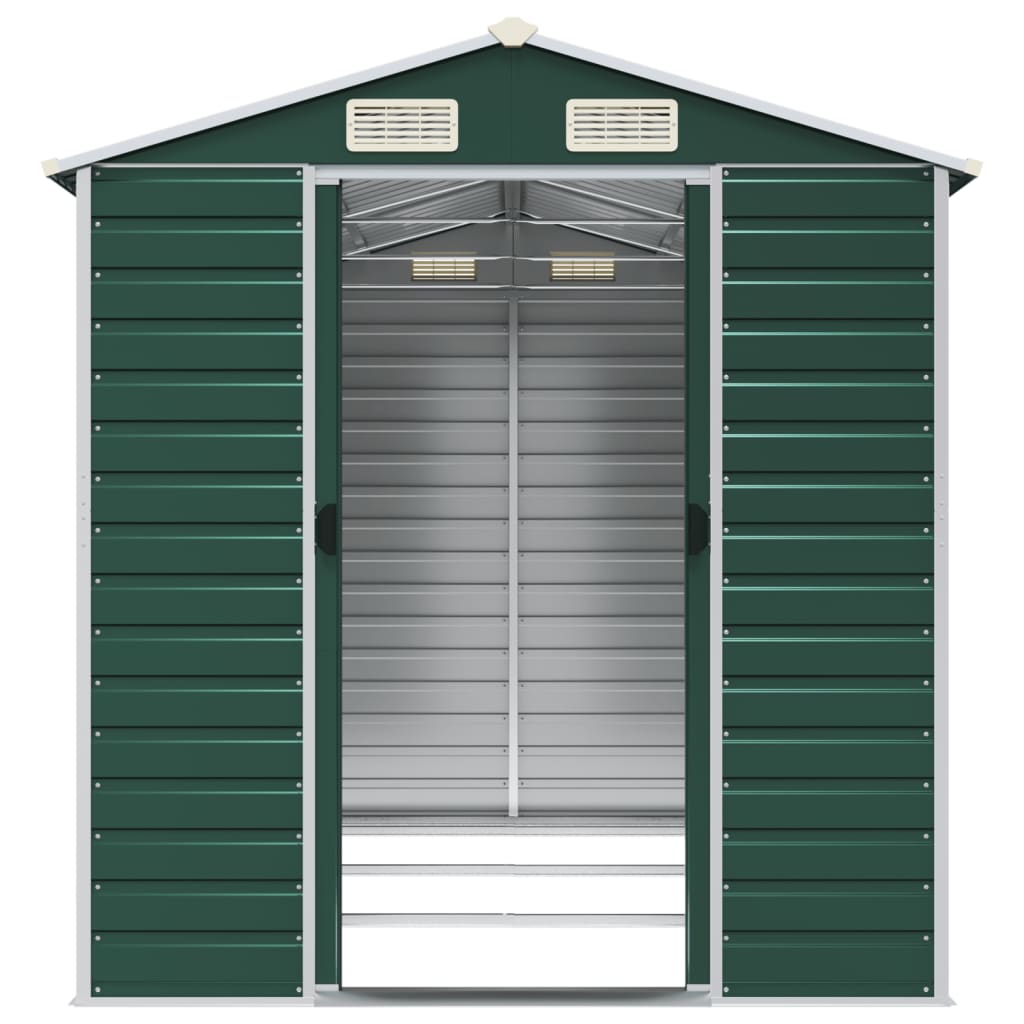 Tuinhuis Groen 191x300x198 cm Gegalvaniseerd Staal