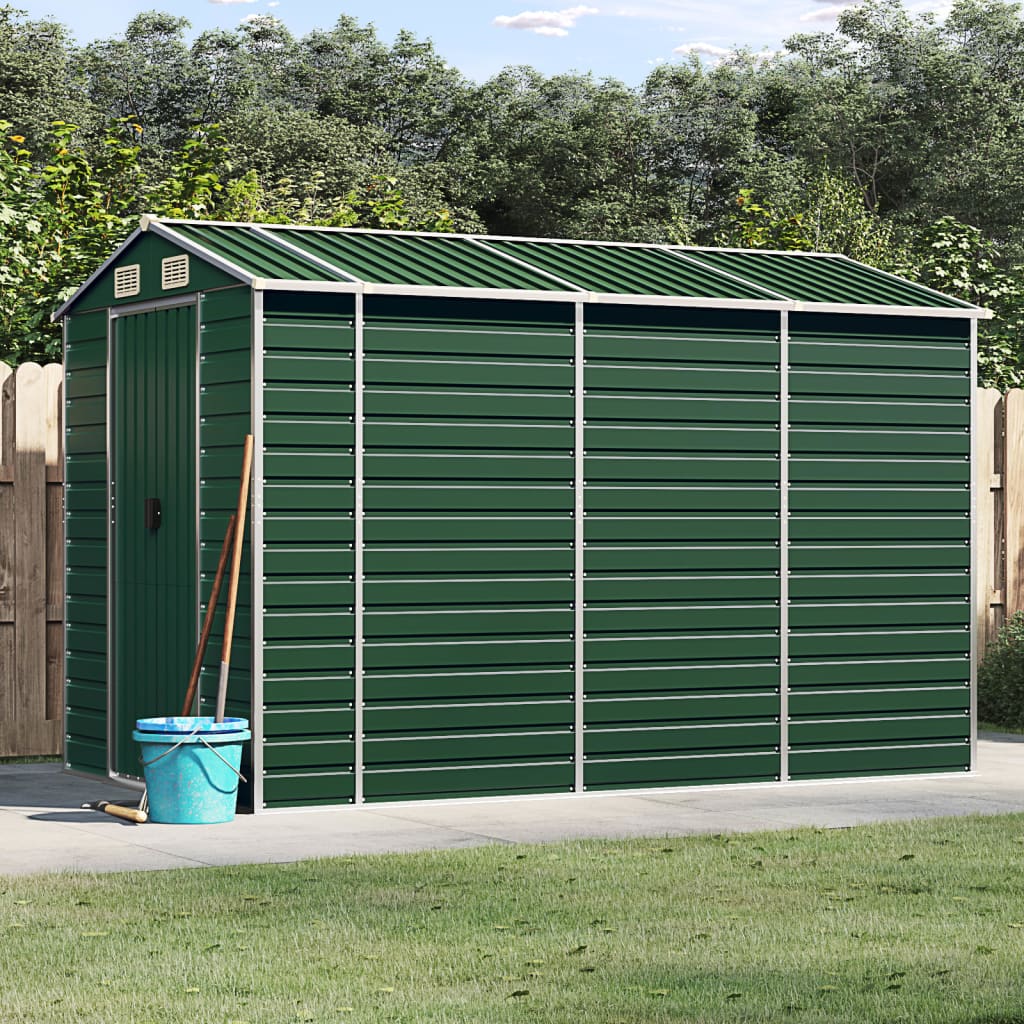 Tuinhuis Groen 191x300x198 cm Gegalvaniseerd Staal