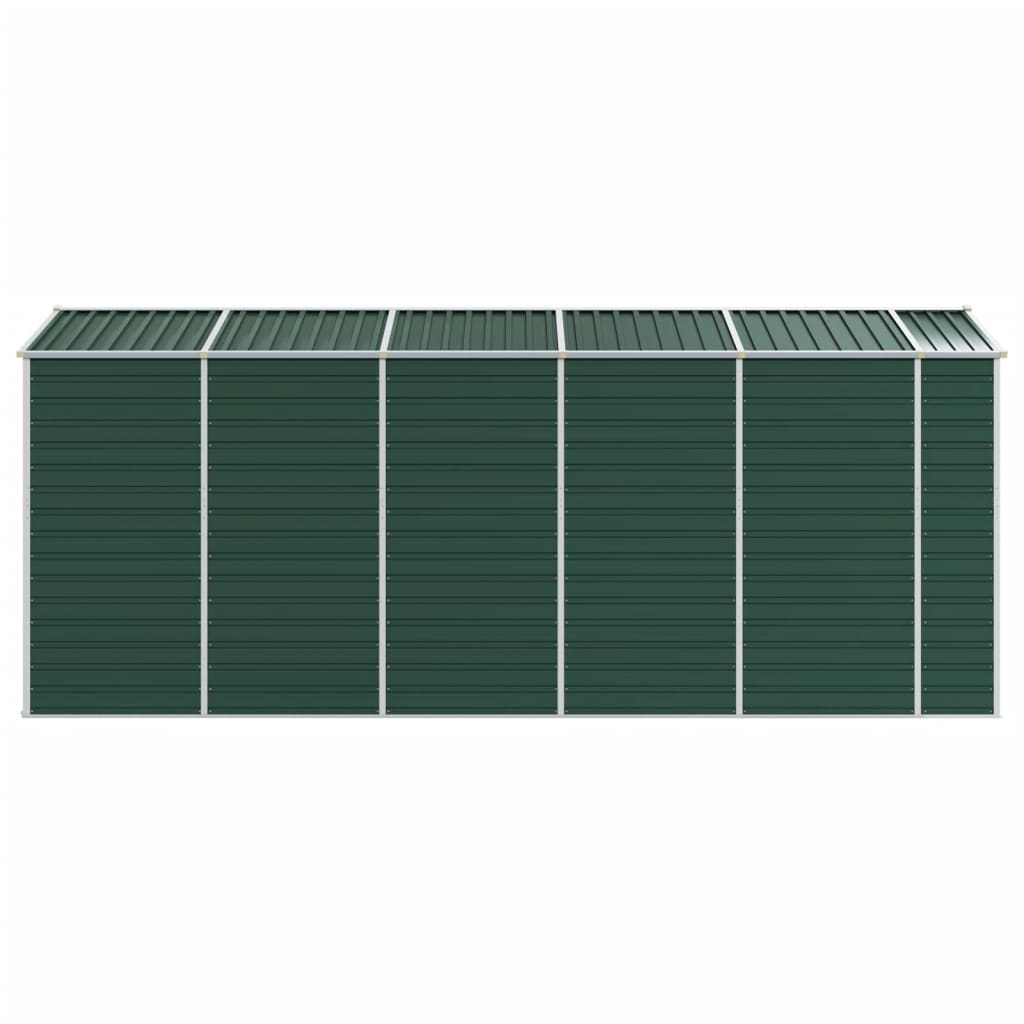 Tuinschuur 191x470x198 cm gegalvaniseerd staal groen