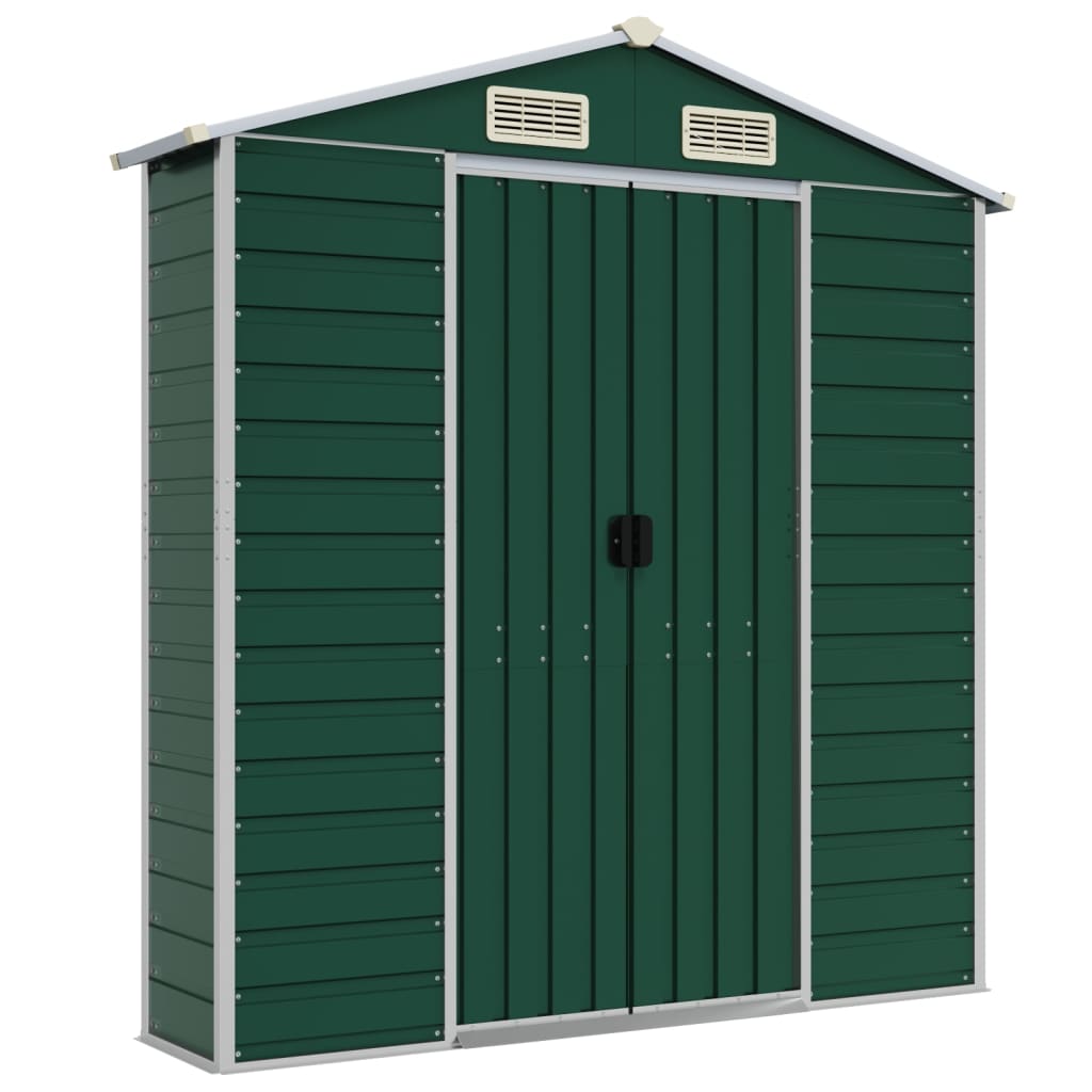 Tuinschuur 191x470x198 cm gegalvaniseerd staal groen