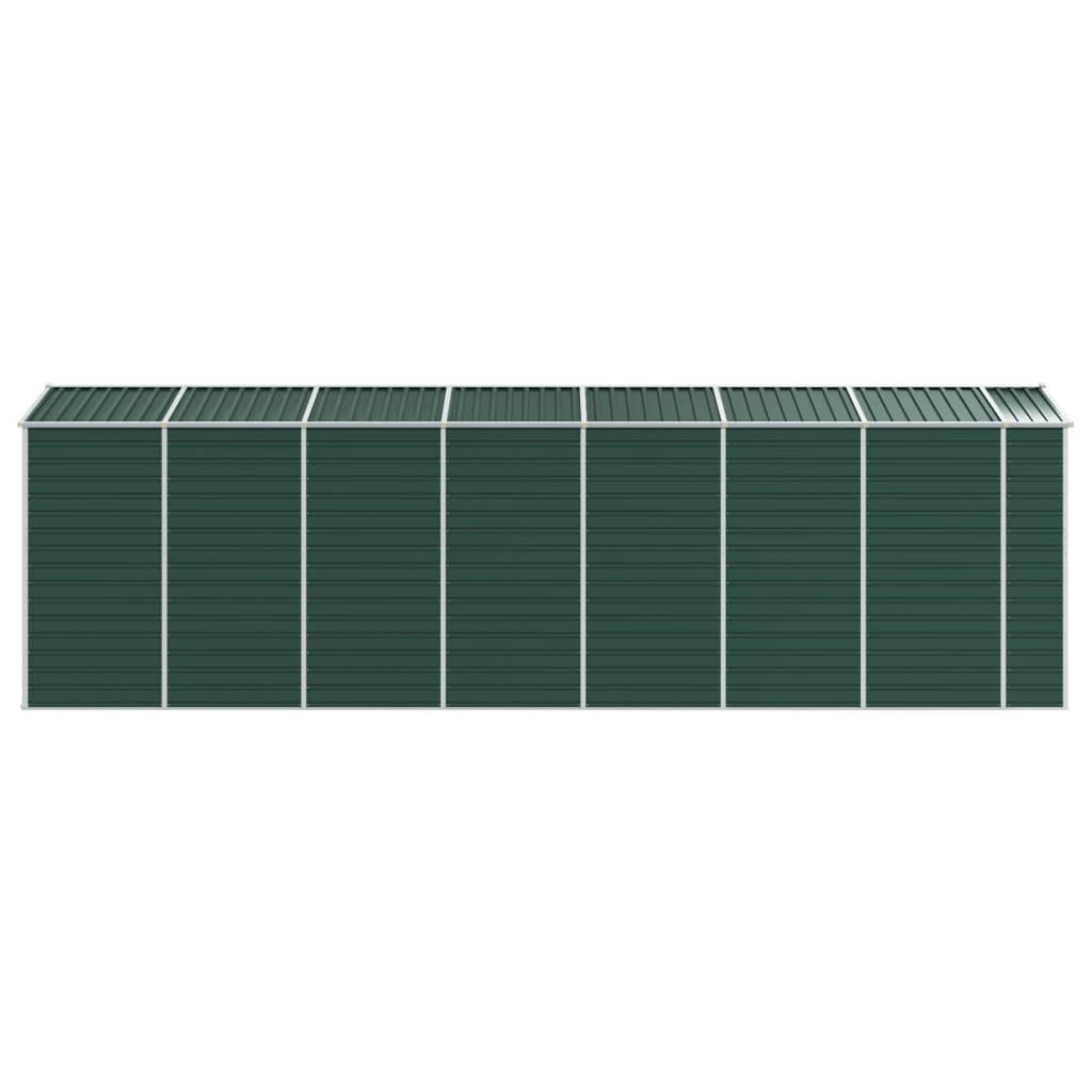 Tuinschuur 191x640x198 cm gegalvaniseerd staal groen