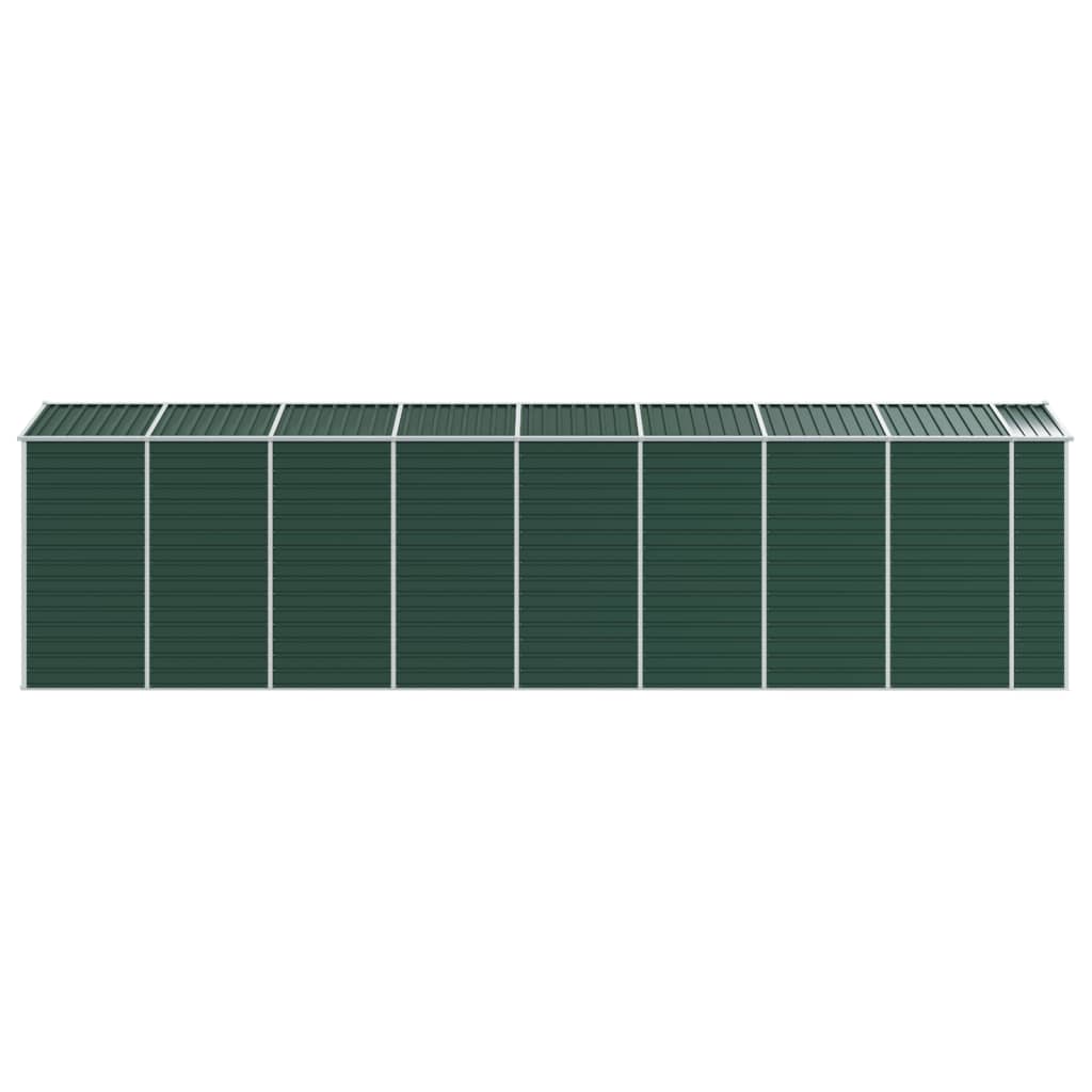 Tuinschuur 191x725x198 cm gegalvaniseerd staal groen