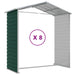 Tuinschuur 191x725x198 cm gegalvaniseerd staal groen