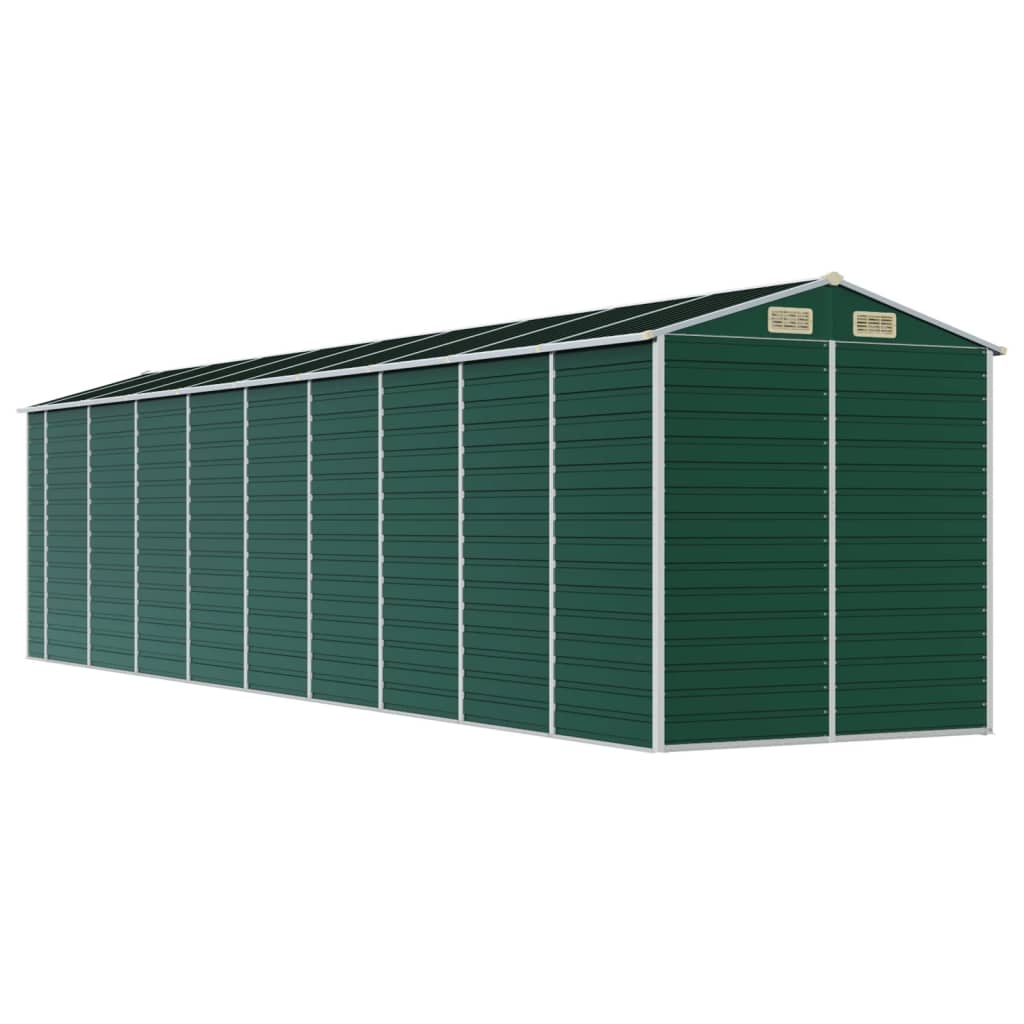 Tuinschuur 191x810x198 cm gegalvaniseerd staal groen