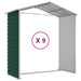 Tuinschuur 191x810x198 cm gegalvaniseerd staal groen