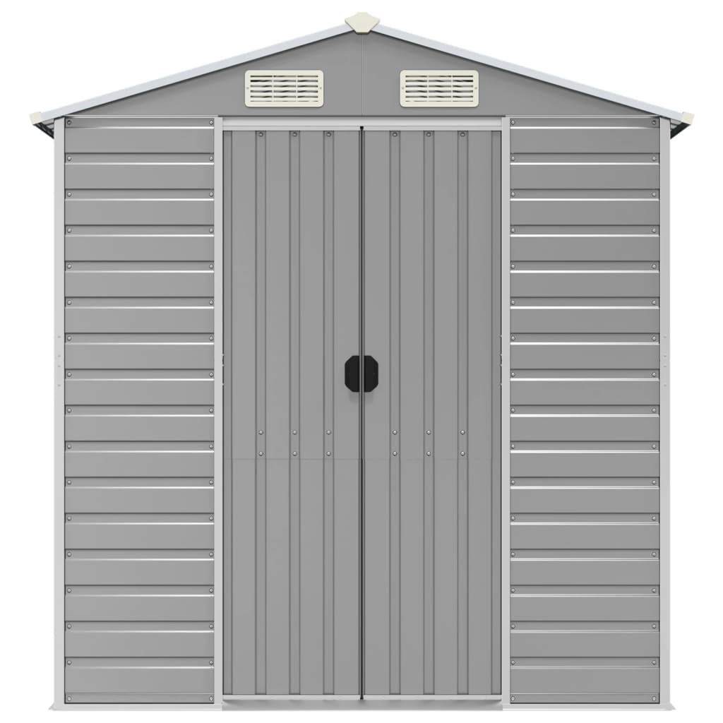 Tuinhuis Lichtgrijs 191x215x198 cm Gegalvaniseerd Staal