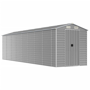 Tuinhuis Lichtgrijs 191x725x198 cm Gegalvaniseerd Staal