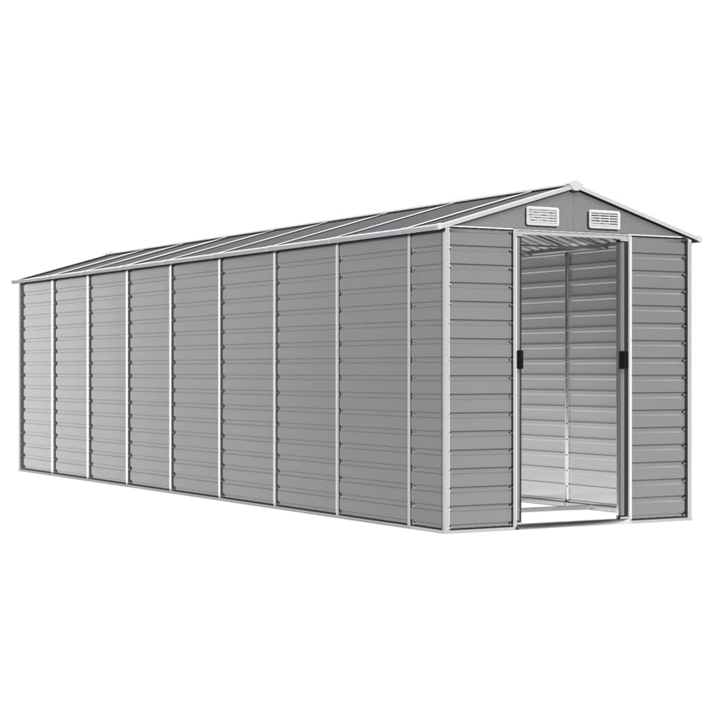 Tuinhuis Lichtgrijs 191x725x198 cm Gegalvaniseerd Staal