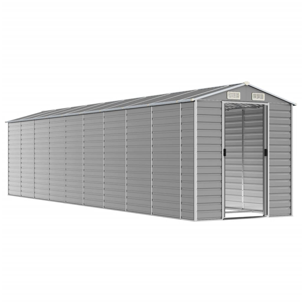 Tuinhuis Lichtgrijs 191x810x198 cm Gegalvaniseerd Staal