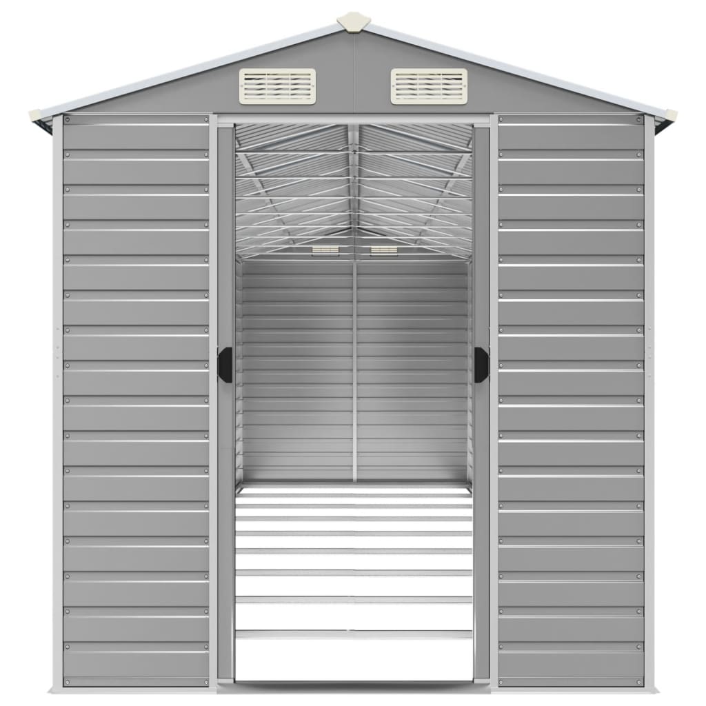 Tuinhuis Lichtgrijs 191x810x198 cm Gegalvaniseerd Staal