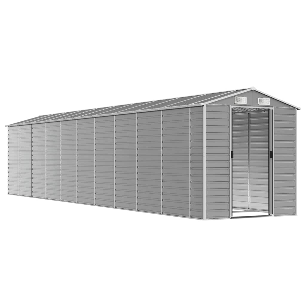 Tuinhuis Lichtgrijs 191x895x198 cm Gegalvaniseerd Staal