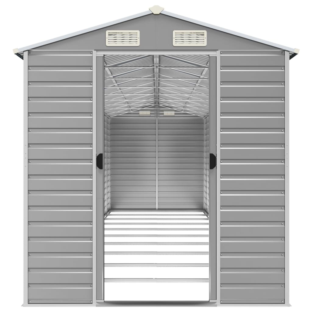 Tuinhuis Lichtgrijs 191x895x198 cm Gegalvaniseerd Staal