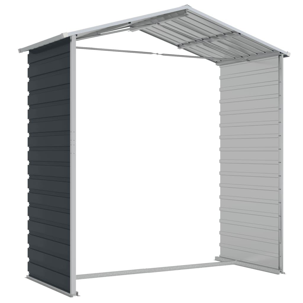 Tuinschuur 191x130x198 cm gegalvaniseerd staal antracietkleurig