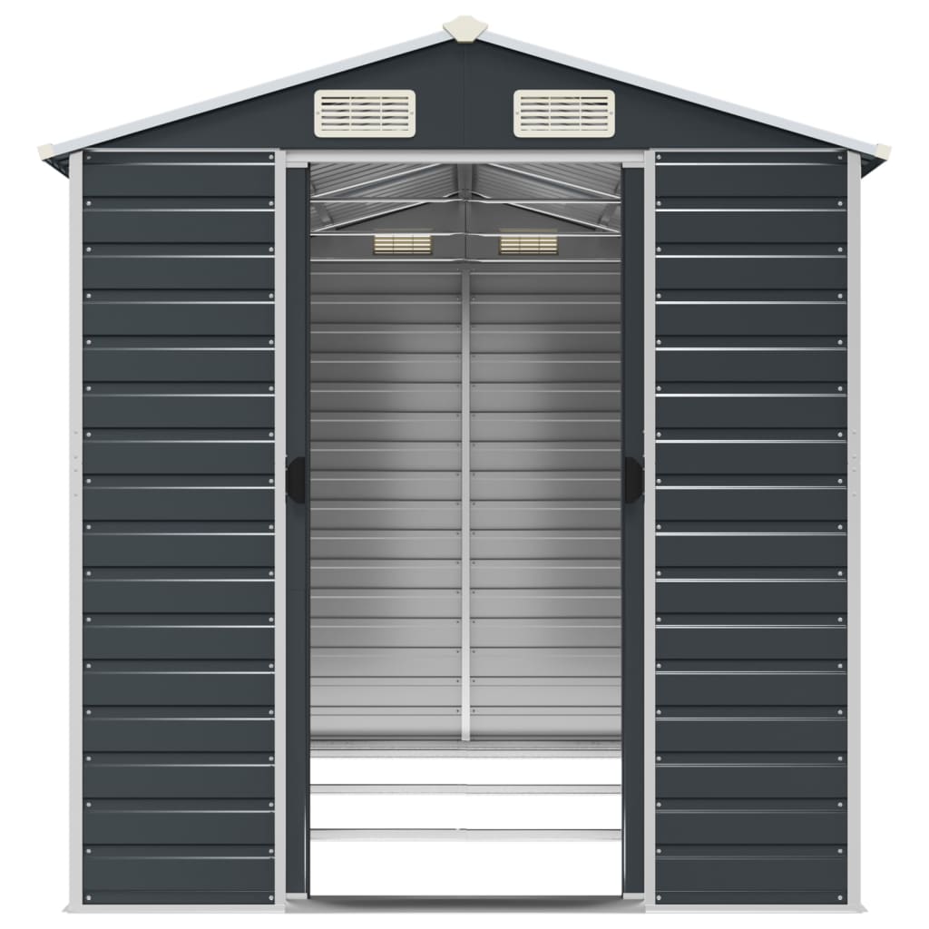 Tuinschuur 191x300x198 cm gegalvaniseerd staal antracietkleurig