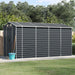 Tuinschuur 191x385x198 cm gegalvaniseerd staal antracietkleurig
