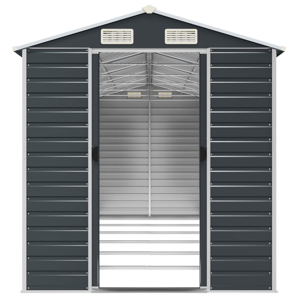 Tuinschuur 191x555x198 cm gegalvaniseerd staal antracietkleurig