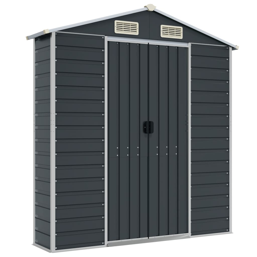 Tuinschuur 191x555x198 cm gegalvaniseerd staal antracietkleurig