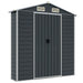 Tuinschuur 191x555x198 cm gegalvaniseerd staal antracietkleurig