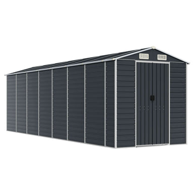 Tuinschuur 191x640x198 cm gegalvaniseerd staal antracietkleurig