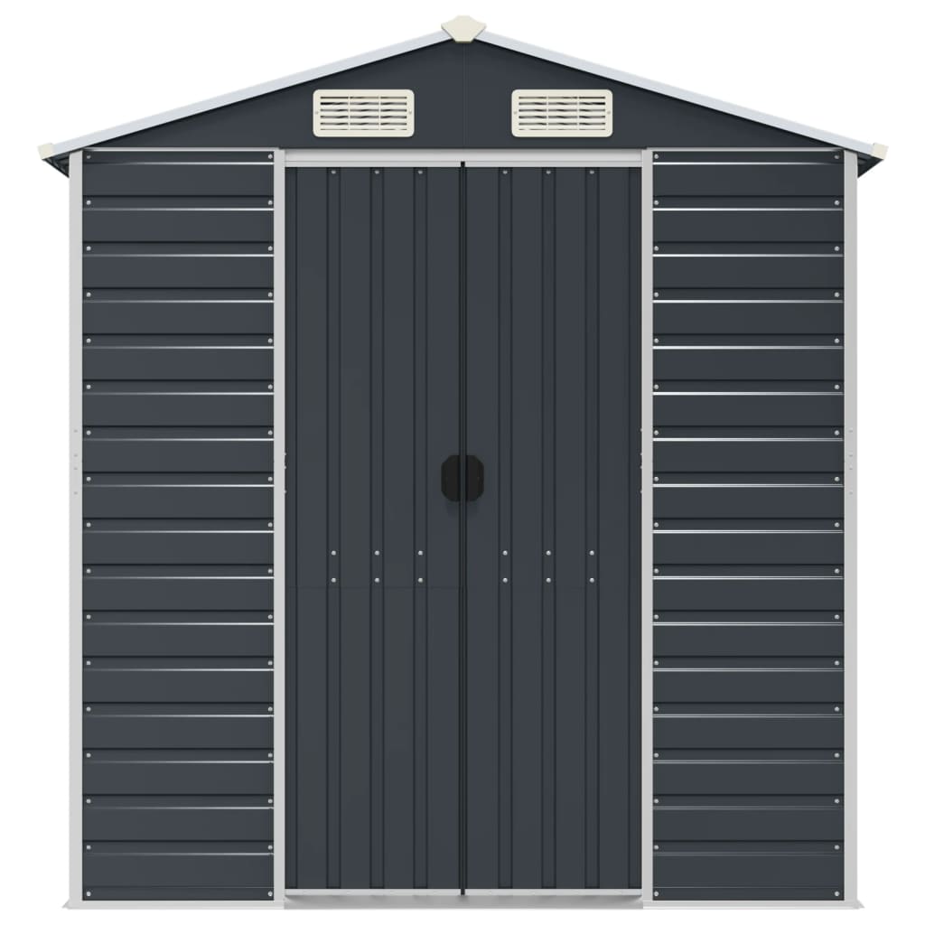 Tuinschuur 191x725x198 cm gegalvaniseerd staal antracietkleurig