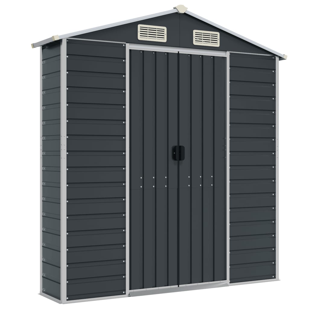 Tuinschuur 191x725x198 cm gegalvaniseerd staal antracietkleurig