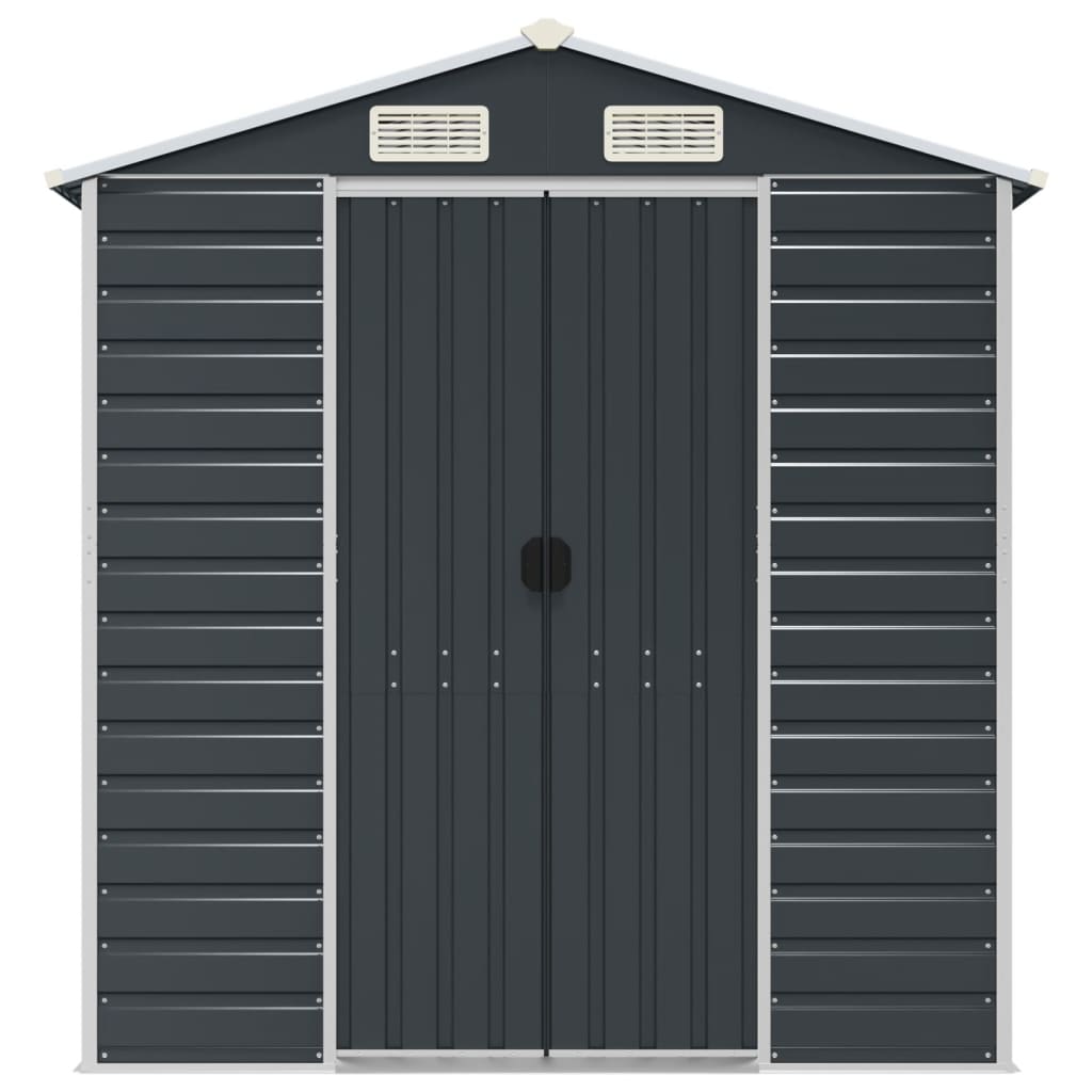 Tuinschuur 191x810x198 cm gegalvaniseerd staal antracietkleurig
