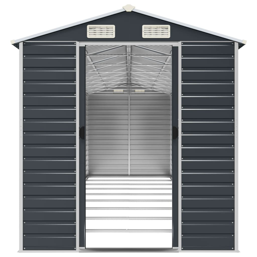 Tuinschuur 191x810x198 cm gegalvaniseerd staal antracietkleurig