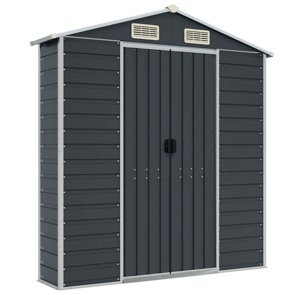 Tuinschuur 191x810x198 cm gegalvaniseerd staal antracietkleurig