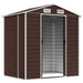 Tuinschuur 191x130x198 cm gegalvaniseerd staal bruin