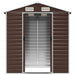 Tuinschuur 191x130x198 cm gegalvaniseerd staal bruin