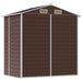 Tuinschuur 191x130x198 cm gegalvaniseerd staal bruin
