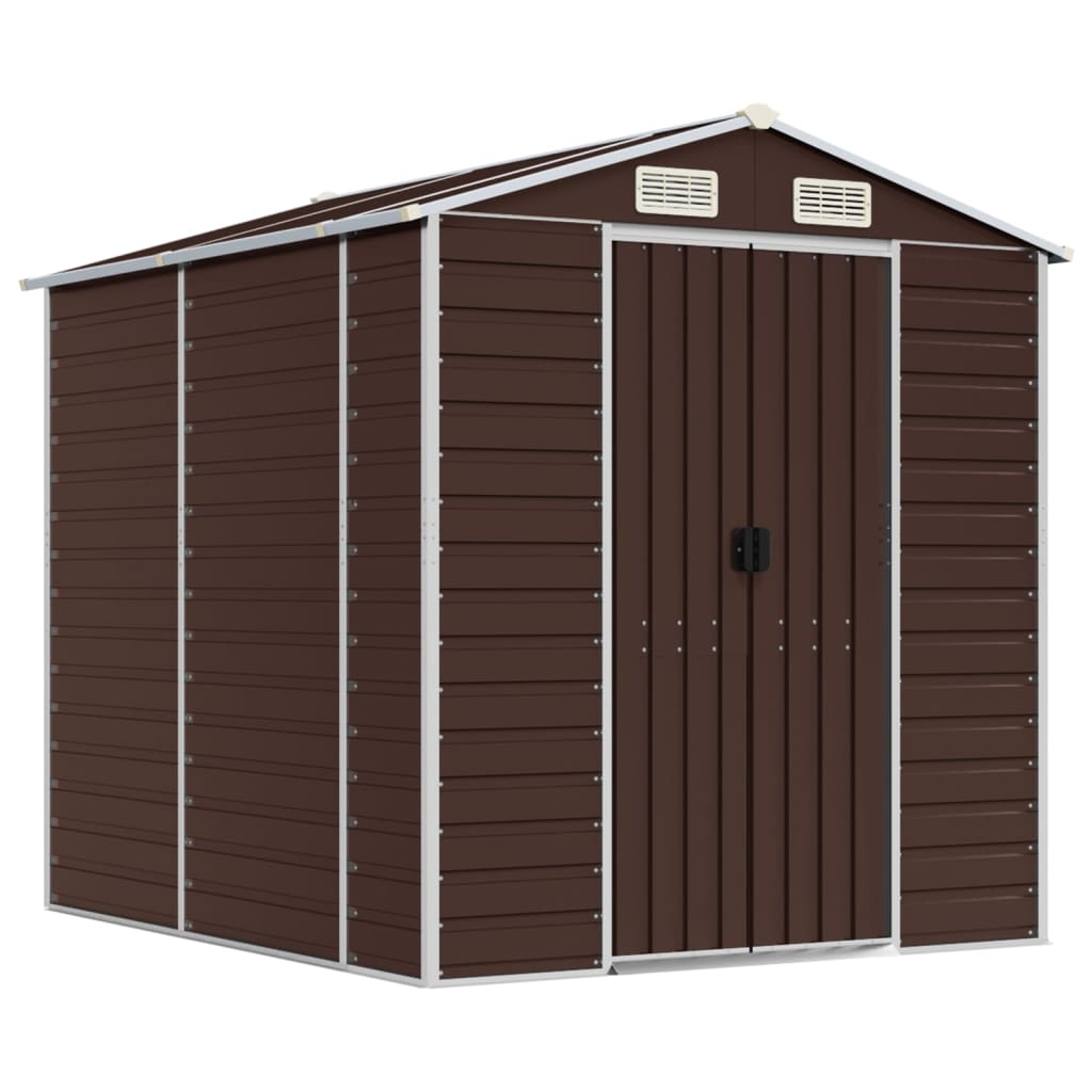 Tuinhuis Bruin 191x215x198 cm Gegalvaniseerd Staal