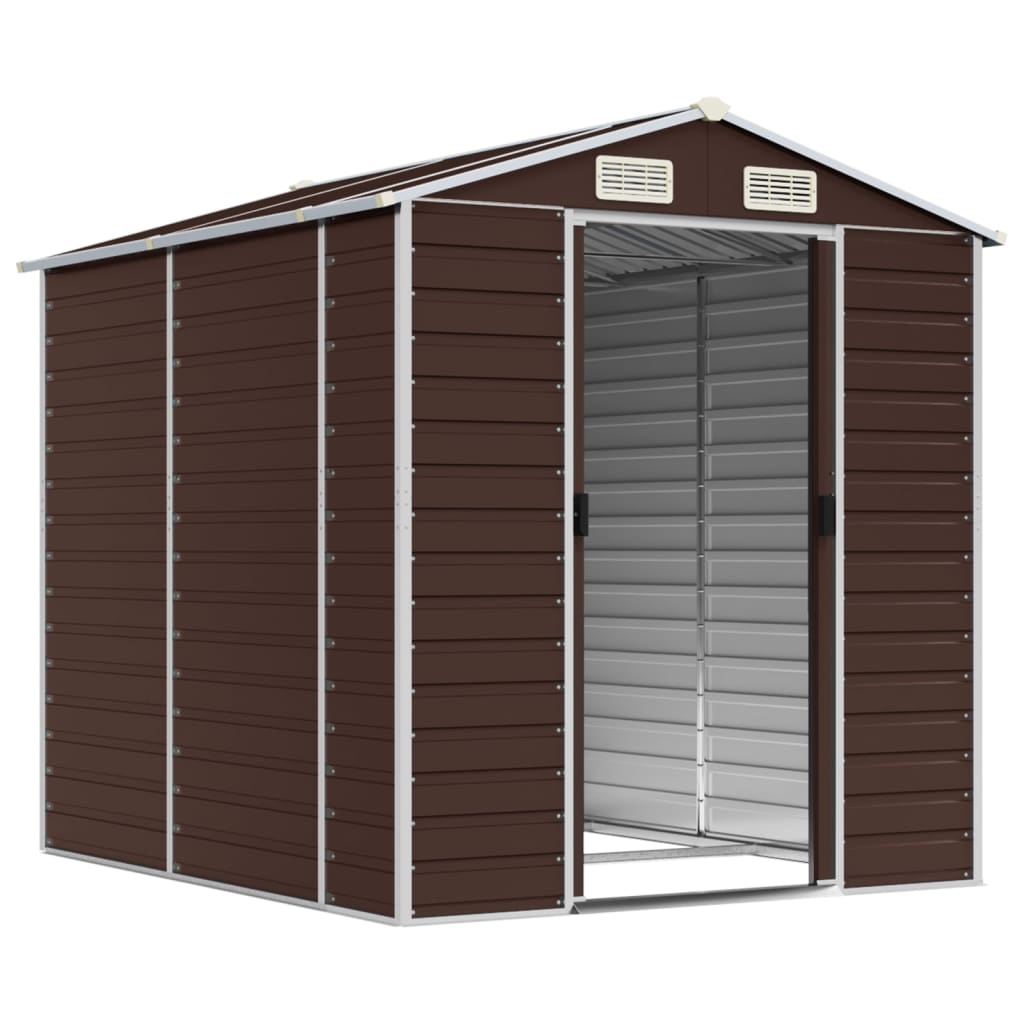 Tuinhuis Bruin 191x215x198 cm Gegalvaniseerd Staal