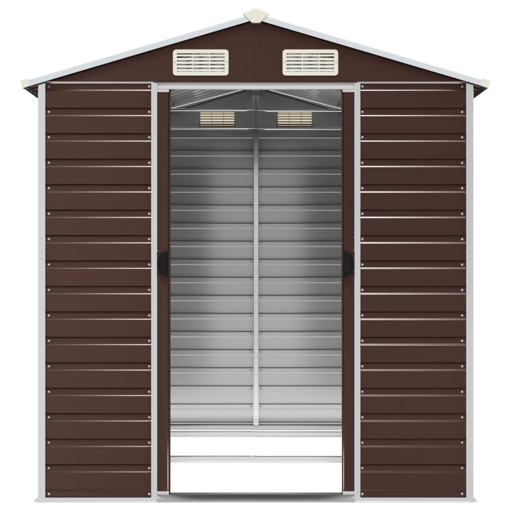 Tuinhuis Bruin 191x215x198 cm Gegalvaniseerd Staal