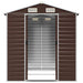 Tuinhuis Bruin 191x215x198 cm Gegalvaniseerd Staal