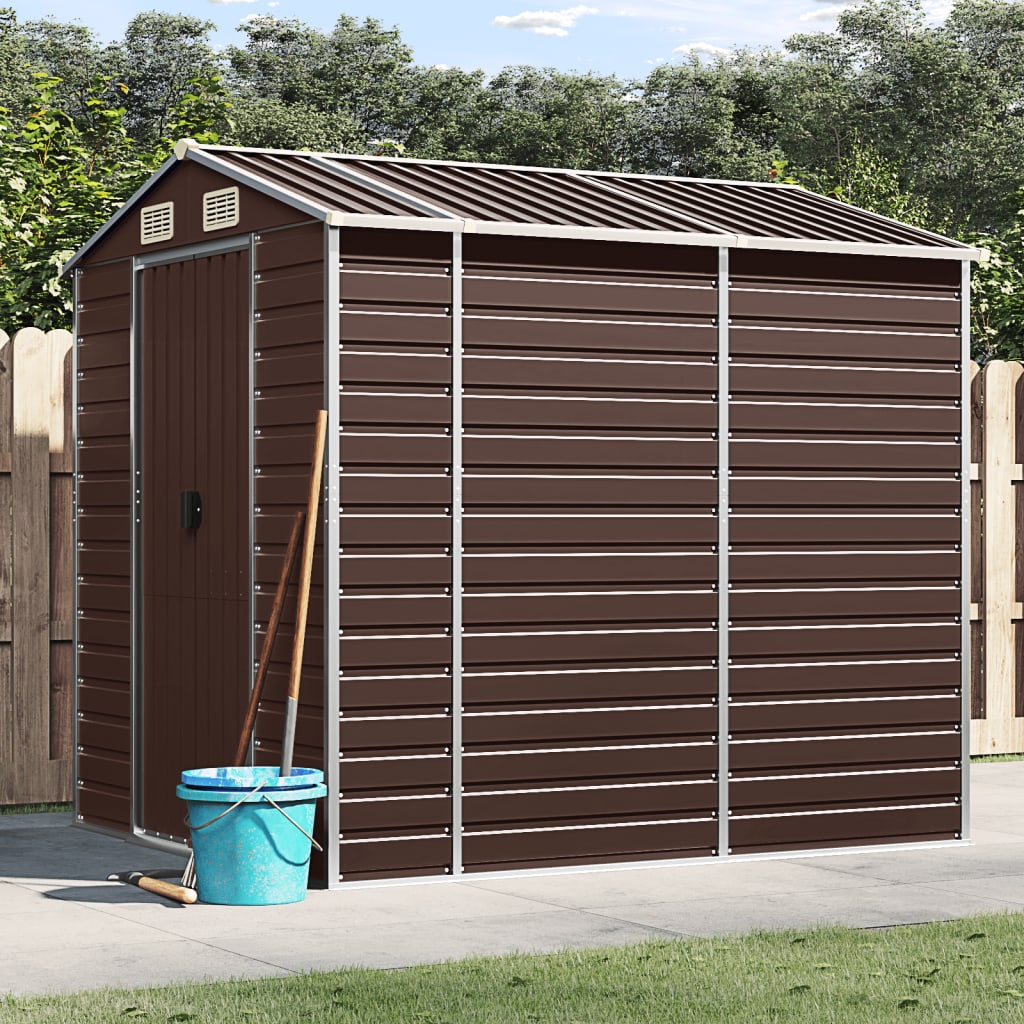 Tuinhuis Bruin 191x215x198 cm Gegalvaniseerd Staal