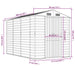 Tuinhuis Bruin 191x300x198 cm Gegalvaniseerd Staal
