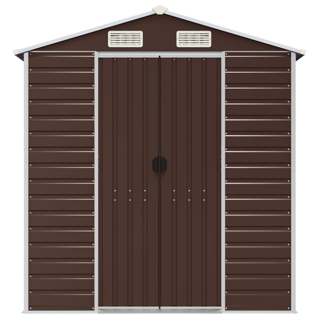 Tuinhuis Bruin 191x300x198 cm Gegalvaniseerd Staal