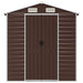 Tuinhuis Bruin 191x300x198 cm Gegalvaniseerd Staal