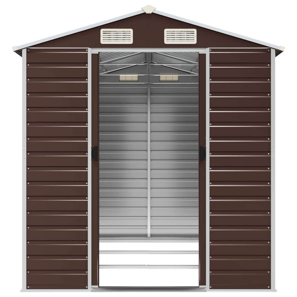 Tuinhuis Bruin 191x300x198 cm Gegalvaniseerd Staal
