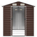 Tuinhuis Bruin 191x300x198 cm Gegalvaniseerd Staal