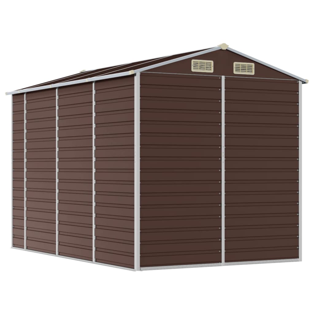 Tuinhuis Bruin 191x300x198 cm Gegalvaniseerd Staal