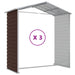 Tuinhuis Bruin 191x300x198 cm Gegalvaniseerd Staal