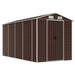 Tuinhuis Bruin 191x385x198 cm Gegalvaniseerd Staal