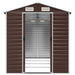 Tuinhuis Bruin 191x385x198 cm Gegalvaniseerd Staal