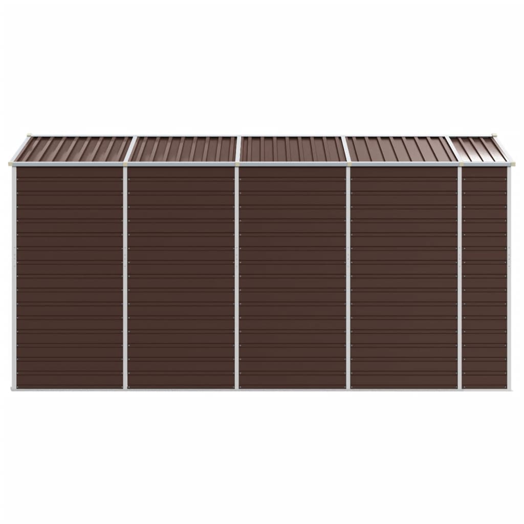 Tuinhuis Bruin 191x385x198 cm Gegalvaniseerd Staal