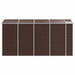 Tuinhuis Bruin 191x385x198 cm Gegalvaniseerd Staal
