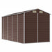 Tuinhuis Bruin 191x385x198 cm Gegalvaniseerd Staal