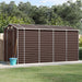 Tuinhuis Bruin 191x385x198 cm Gegalvaniseerd Staal